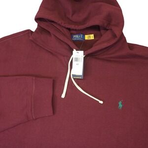 NEW Polo Ralph Lauren Hoodie Mens 4XLT Burgundy Red Pullover Pony Sweatshirt